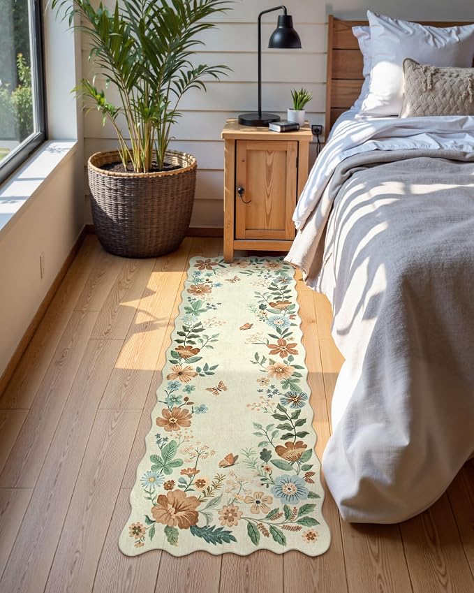Lahome Floral Kitchen Runner Rug, 2X6 Rug Runners