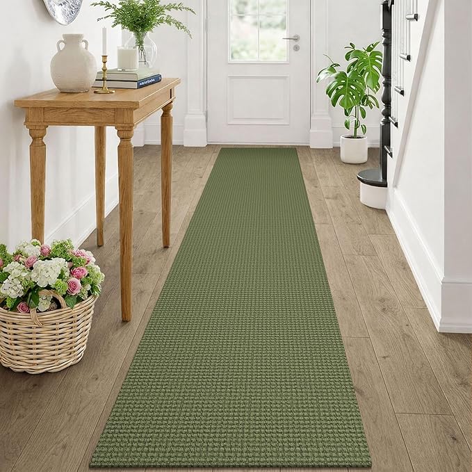 KOZYFLY Runners Rugs for Hallway 2x10, Washable Runner Rug, Woven Non Slip
