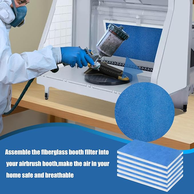 U0U 8 Pieces Paint Booth Filters, Portable Spray Booth Filter, Paint Booth
