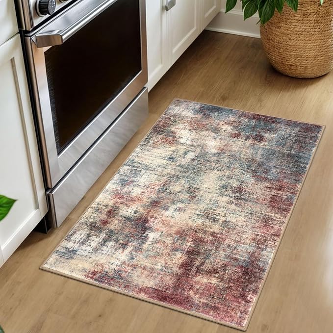 IOHOUZE Small Abstract Area Rug 2x3 Ft Entryway Rugs Washable Door Mat Indoor