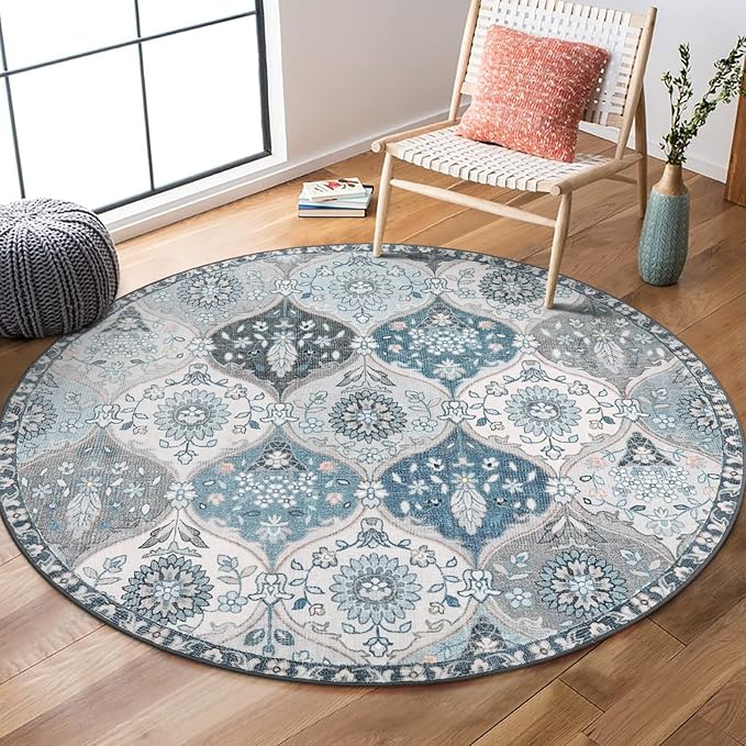 Lahome Moroccan Washable Round Rugs