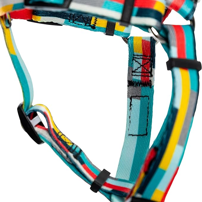 Wolfgang Heavy Duty Adjustable Dog Harness, Pull-Tested for Walking & Training, Mixtape Print, X-Large