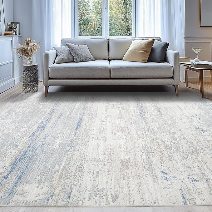 Washable Rugs 8x10 Area Rugs for Living Room- Modern Abstract Rugs for Bedroom