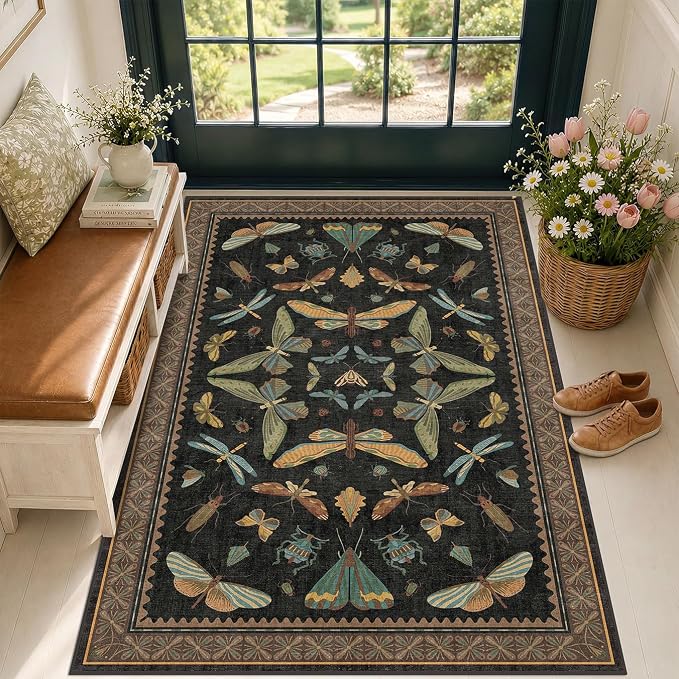 3x5 Entryway Rug Non Slip Washable