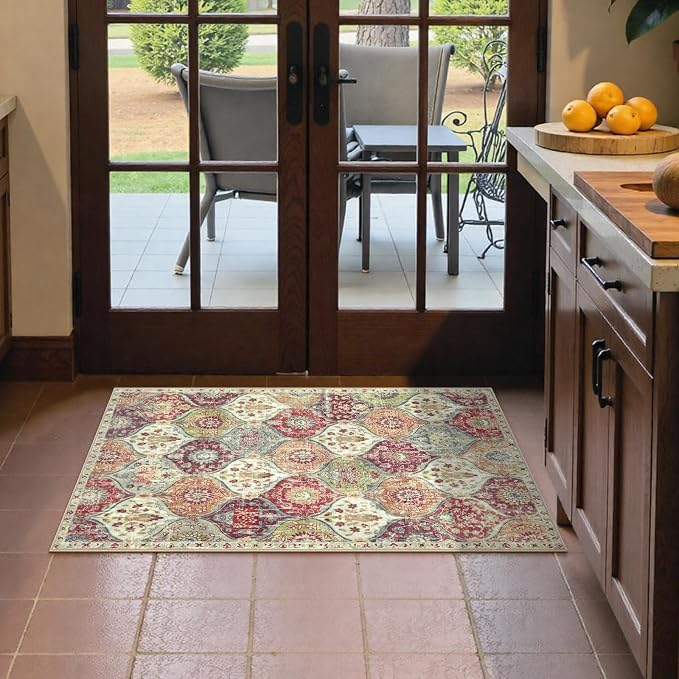 Lahome Washable Entryway Rug, 2x4 Kitchen Rugs