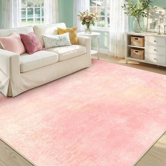 RELEANY Washable Area Rugs 6'x9' Non-Slip Modern Abstract Soft