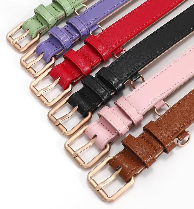 WHIPPY Leather Dog Collar for Small Medium Large Dog Adjustable Soft Breathable Leather Padded Puppy Collar with Alloy Buckle Heavy Duty Waterproof Classic Dog Pet Collar,Brown,S