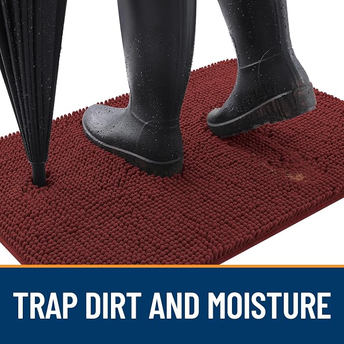 OLANLY Dog Door Mat for Muddy Paws 36x24, Absorbs Moisture and Dirt, Absorbent