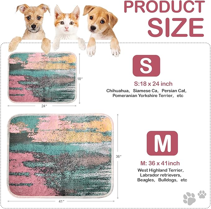 Qeils Washable Pee Pads for Dogs, 2 Pack Reusable Puppy Pads 36"x41" Super Absorbent Leakproof Dog Training Pads, Non-Slip Potty Pads for Crate, Floor, Couch, Whelping Pads Litter Mat Puppy Supplies