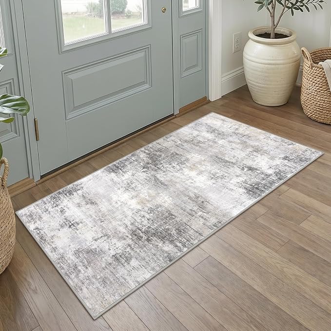 IOHOUZE Abstract Runner Rug 2x4 Ft Entryway Rugs Washable Door Mat Indoor