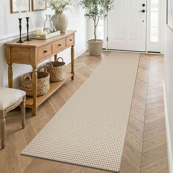 KOZYFLY Runners for Hallways 2x8 ft Washable Kitchen Runner Non Slip Rubber