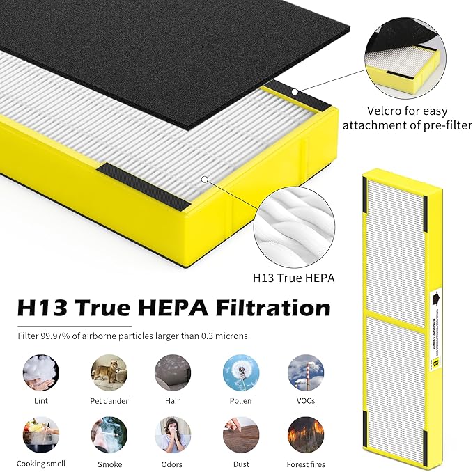 4 pack FLT4825 HEPA Replacement Filter B ＆ LB4000 Bulb