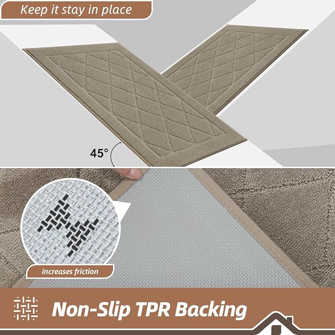 BEQHAUSE Dirt Trapper Door Mat 36" x 60", Doormat Non-Slip Entryway Rugs