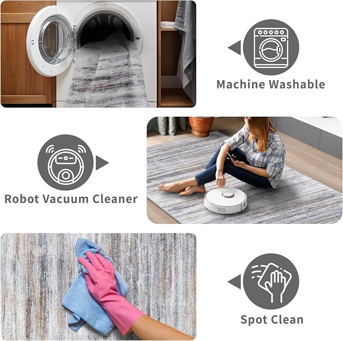 4x8 Wide Washable Runner Rug: Easy-to-Clean Runners