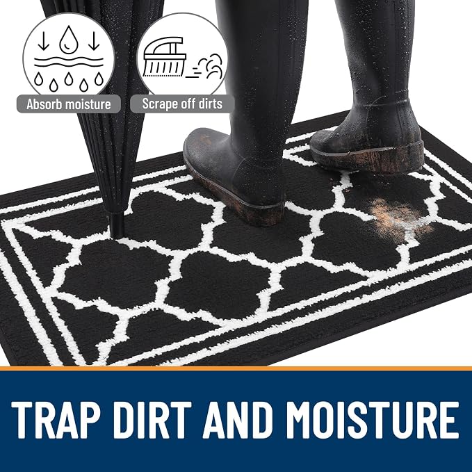 Buganda Indoor Door Mat, Dirt-Resistant and Absorbent Doormat, Low Profile