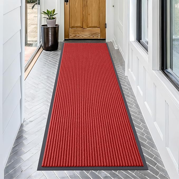 OLANLY Front Door Mat Indoor Outdoor Entrance, Waterproof Heavy Duty Doormat