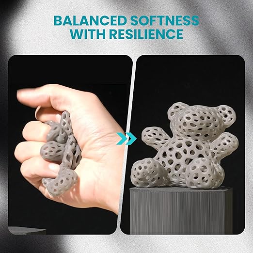 SUNLU Flexible 3D Printer Resin 2KG, 66A 3D Printing Resin