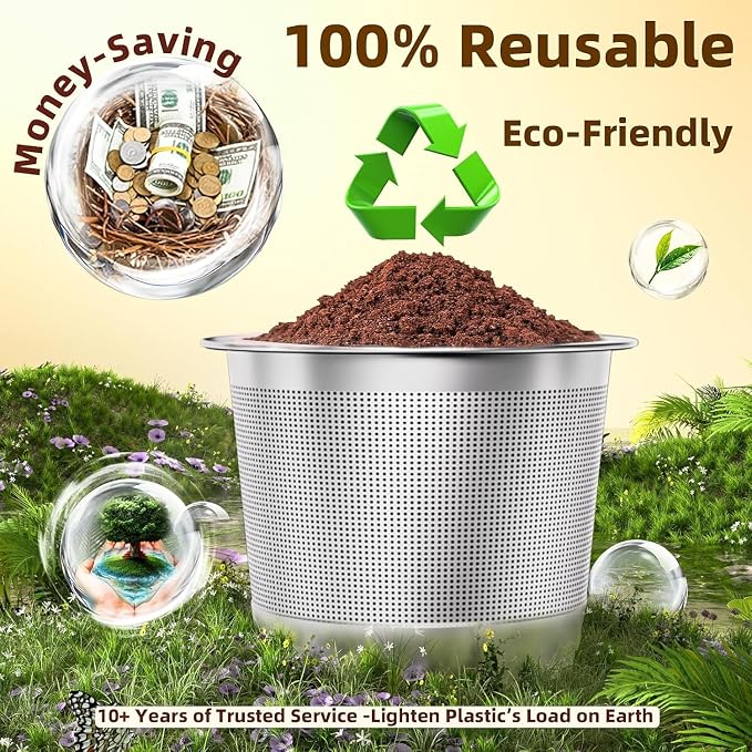 6 Pack Reusable K Cups Coffee Pods