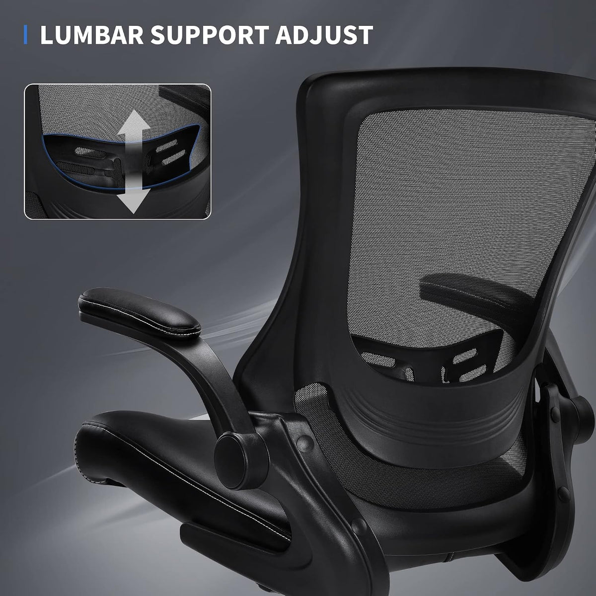 Misolant Tall Office Chair for Standing Desk, Drafting Chair with Footrest Ring, PU Leather Recline High Office Tall Desk Chair with Adjustable Lumbar Support