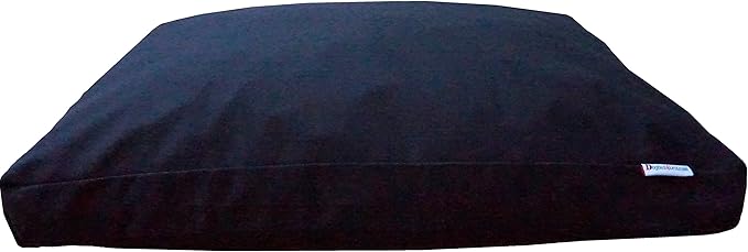 Dogbed4less Memory Foam Dog Bed for Medium to Large Dogs with Orthopedic Comfort, Waterproof Liner and Durable Canvas Cover 47X29 Pillow, Black
