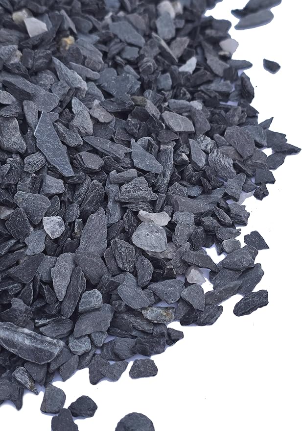 Small World Slate & Stone Aquarium Gravel - Natural Substrate for Aquascaping Planted, Freshwater and Saltwater Tanks - Grey - Small Scale Gravel Size 1/8"-1/4" (14 lbs)