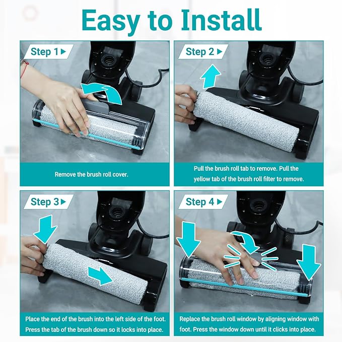 FFsign 3831 Roller Brush & Filter Replacement Compatible