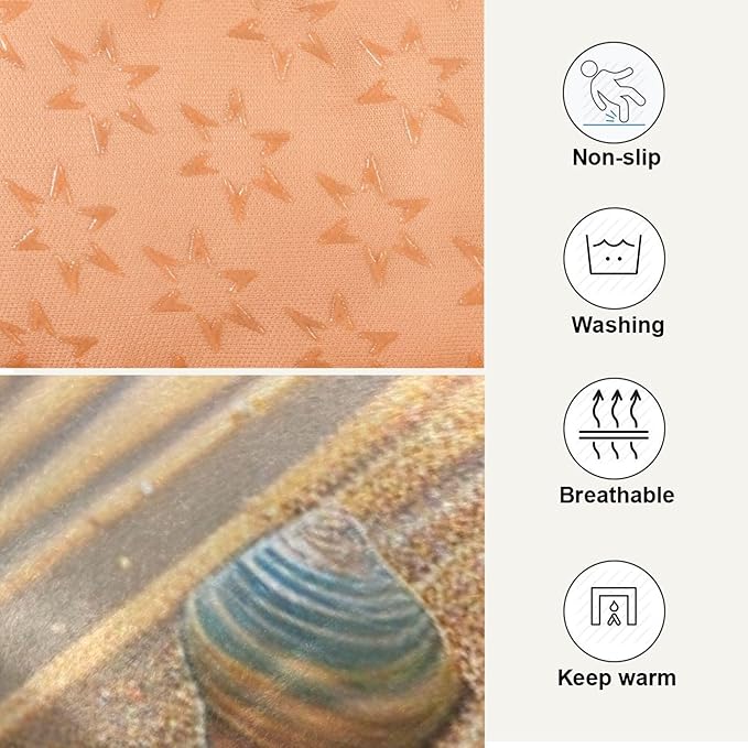 Sea Starfish Beach Dog Bed Cat Bed with Non-Slip Bottom, Kennel Bed Crate Soft Pet Bed Mattress Washable Pets Bed Pad for Small Medium Large Dogs Cats,36x24in