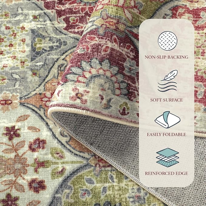 Lahome Washable Entryway Rug, 2x4 Kitchen Rugs