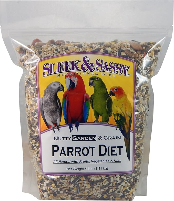 SLEEK & SASSY Nutty Garden & Grain Parrot Food (4 lbs.)