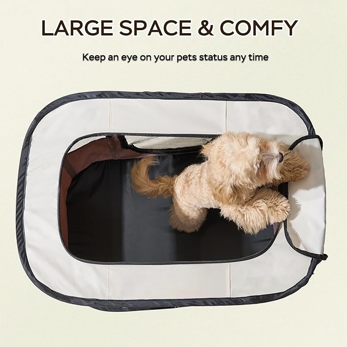 Portable Foldable Pet Playpen Collapsible Crates Kennel Playpen for Dog cat and Rabbit &Travel playpen Outdoor or Indoor (Medium（31.5" L x 23.6" W x 21.7" H）, Green)