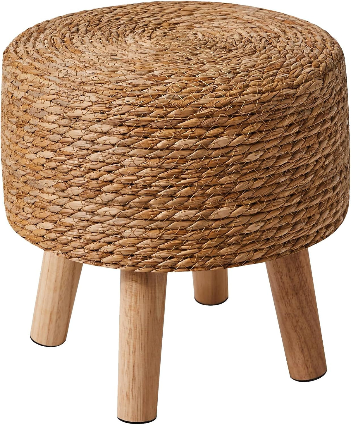 YMYNY Foot Stool, 12.6" Small Ottoman, Round Footrest,Natural HBD027N