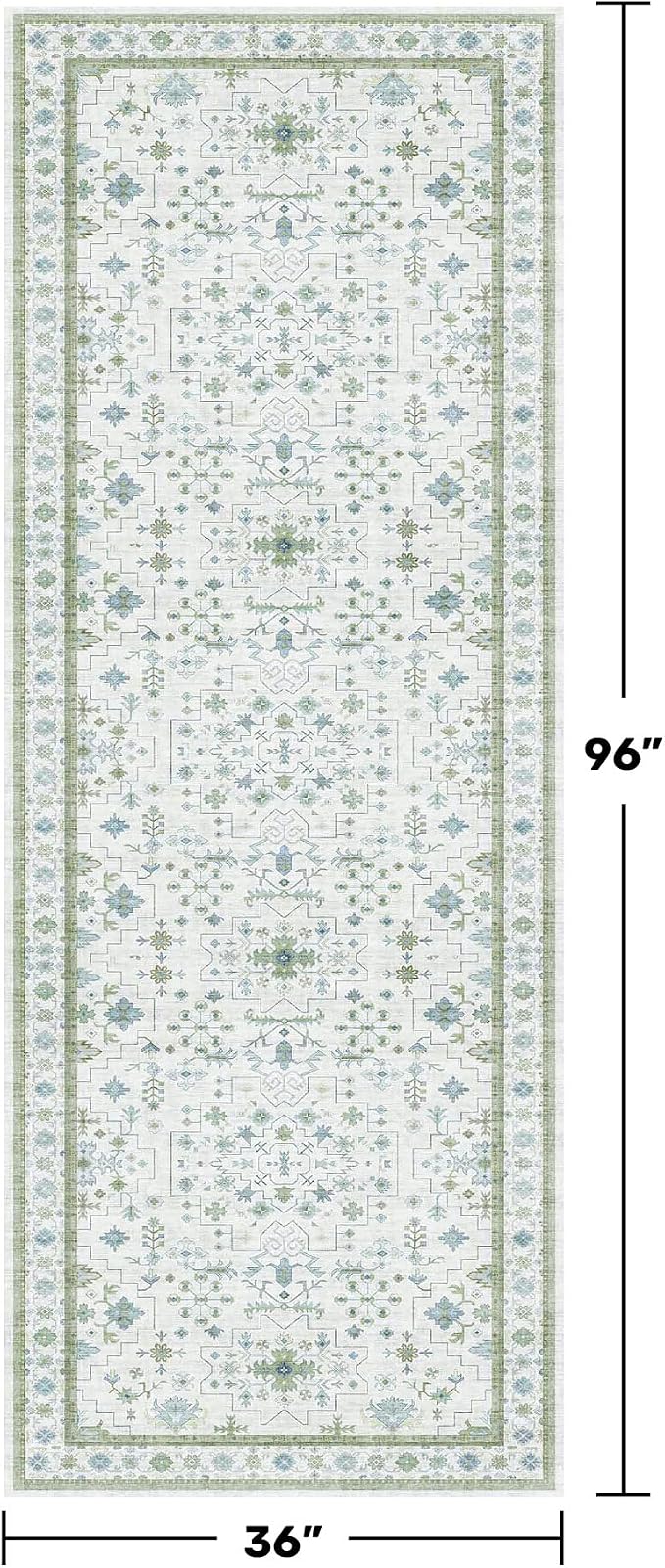 Hazo Haus Turkish 3x8 Wide Hallway Runner