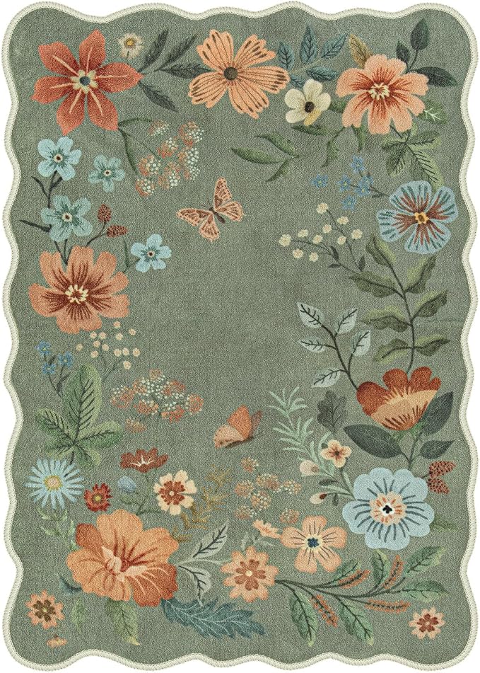 Lahome Floral Living Room Rugs, Area Rugs 5x7 Rug