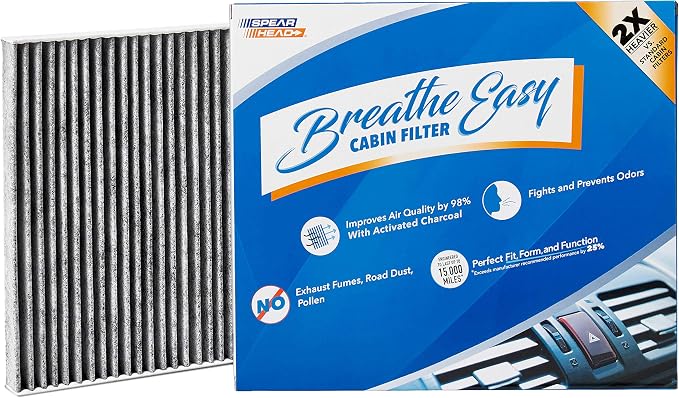 Spearhead Odor Defense Breathe Easy AC & Heater Cabin Filter, Fits Like OEM