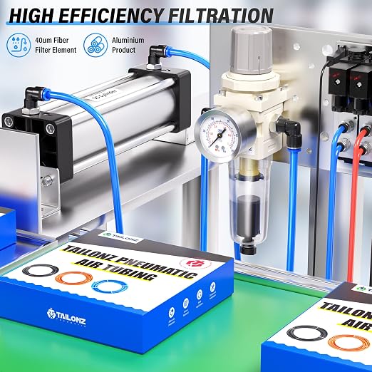 TAILONZ PNEUMATIC 1/4 Inch NPT Automatic Drain Air Filter Pressure Regulator