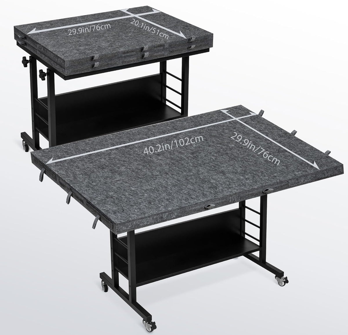 Tektalk 2000 Piece Foldable Felt Jigsaw Puzzle Board - Dark Gray