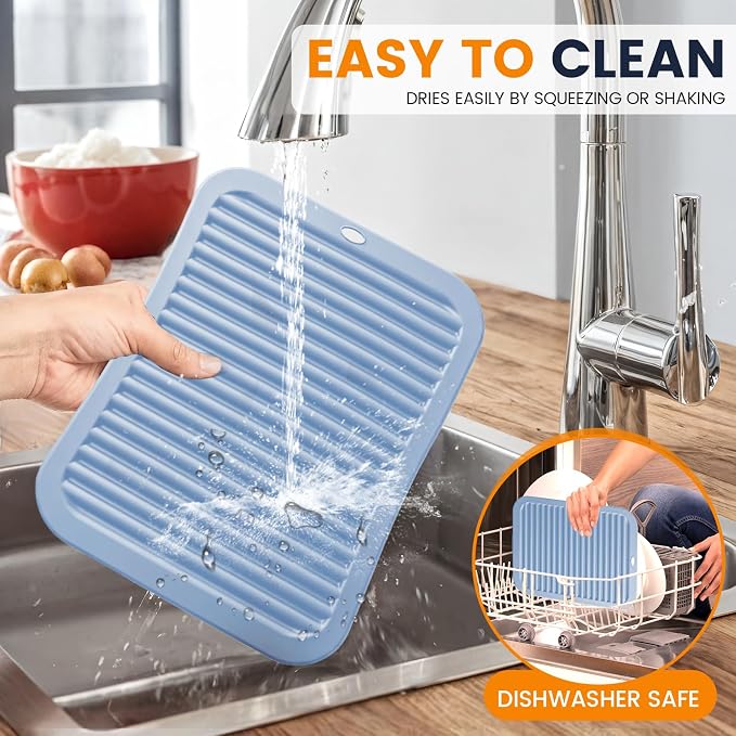 Silicone Trivet Mats 4 Heat Resistant Pot Holders Multipurpose Non-Slip Hot Pads