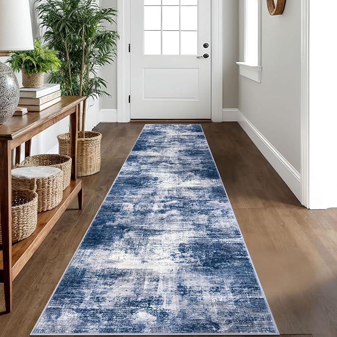 IOHOUZE Abstract Runner Rug 2x10 Ft Washable Runners