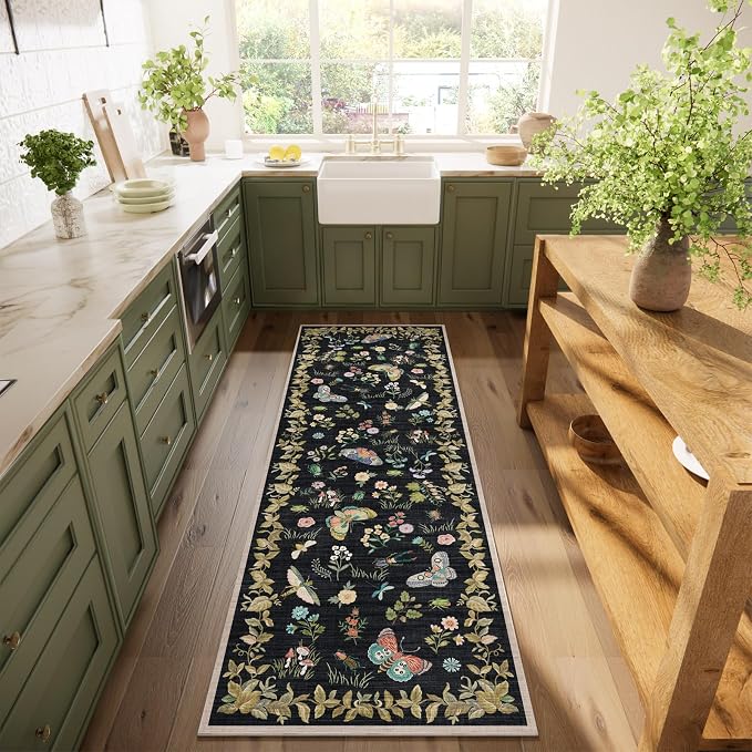 Washable Runners for Hallways Kitchen Rugs: 2'6"x8' Runner Rug Stain Resistant