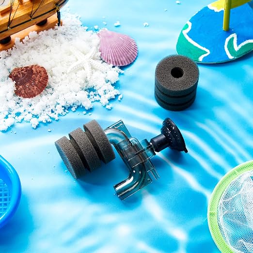 Riakrum 2 Pieces Mini Aquarium Single Sponge Filter Submersible Foam Filter