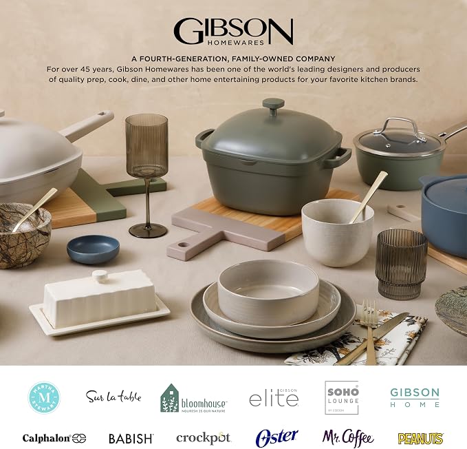 Gibson Elite Matisse 16-Piece Double Bowl Dinnerware Set – Service
