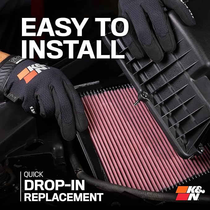 K&N High-Flow Original Lifetime Engine Air Filter: High Performance,
