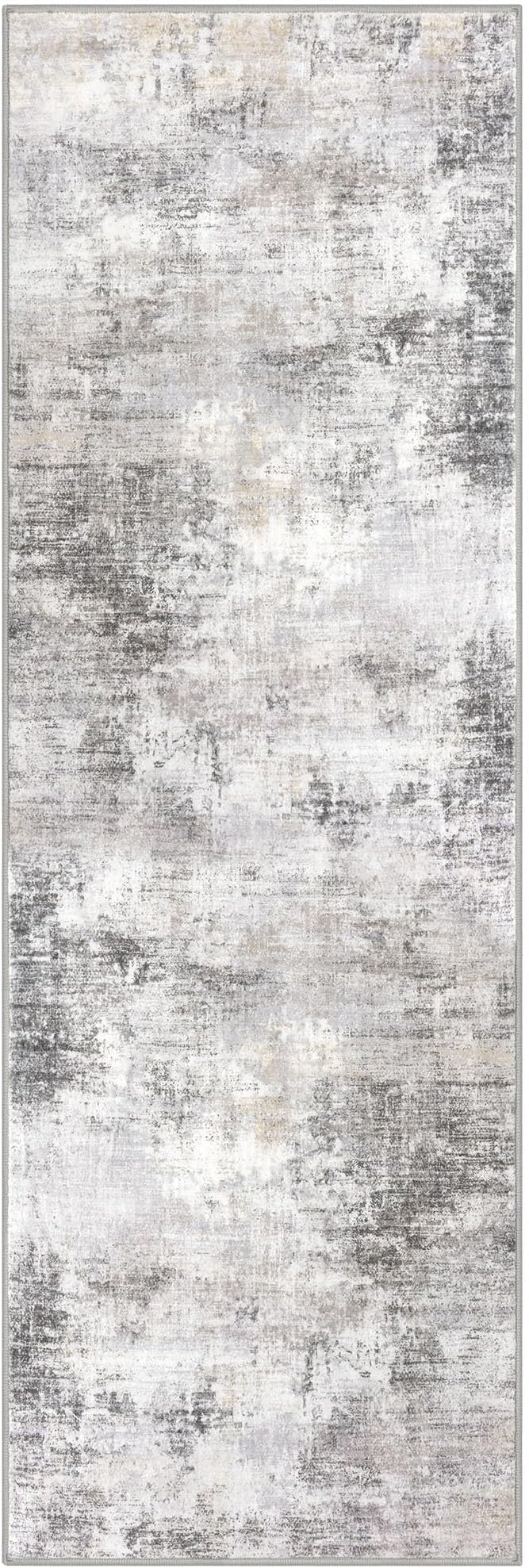 IOHOUZE Abstract Runner Rug 3x8 Ft Washable Runners