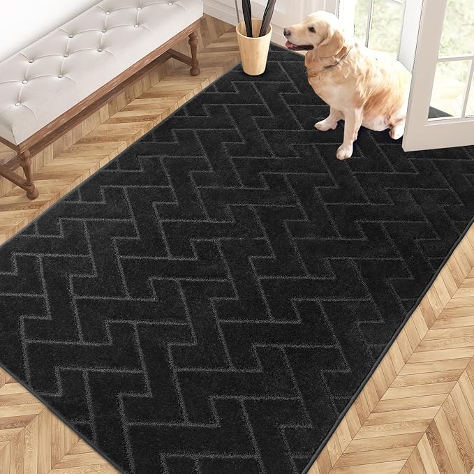 PURRUGS Easy Care Area Rug 4ft x 6ft, Non-Slip Machine Washable Entry Rug