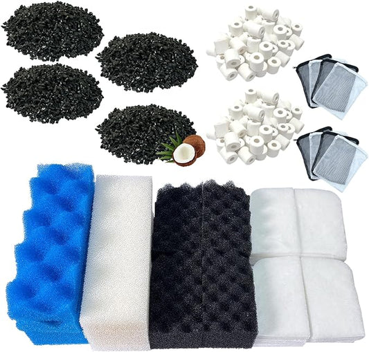 38 Pack Filter Media Kit for Fluval 306/307 Canister Filters, Replacement Bio