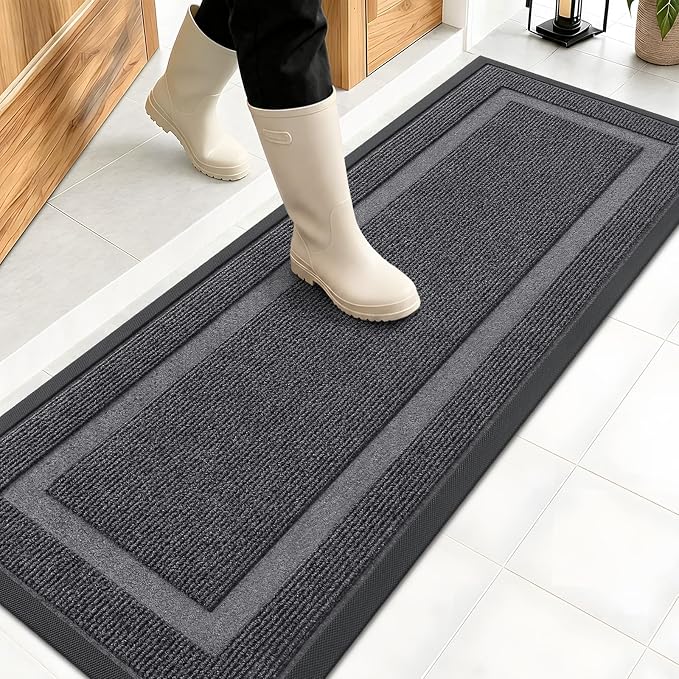 OLANLY Front Door Mat Indoor Outdoor Entrance, Waterproof All-Season,
