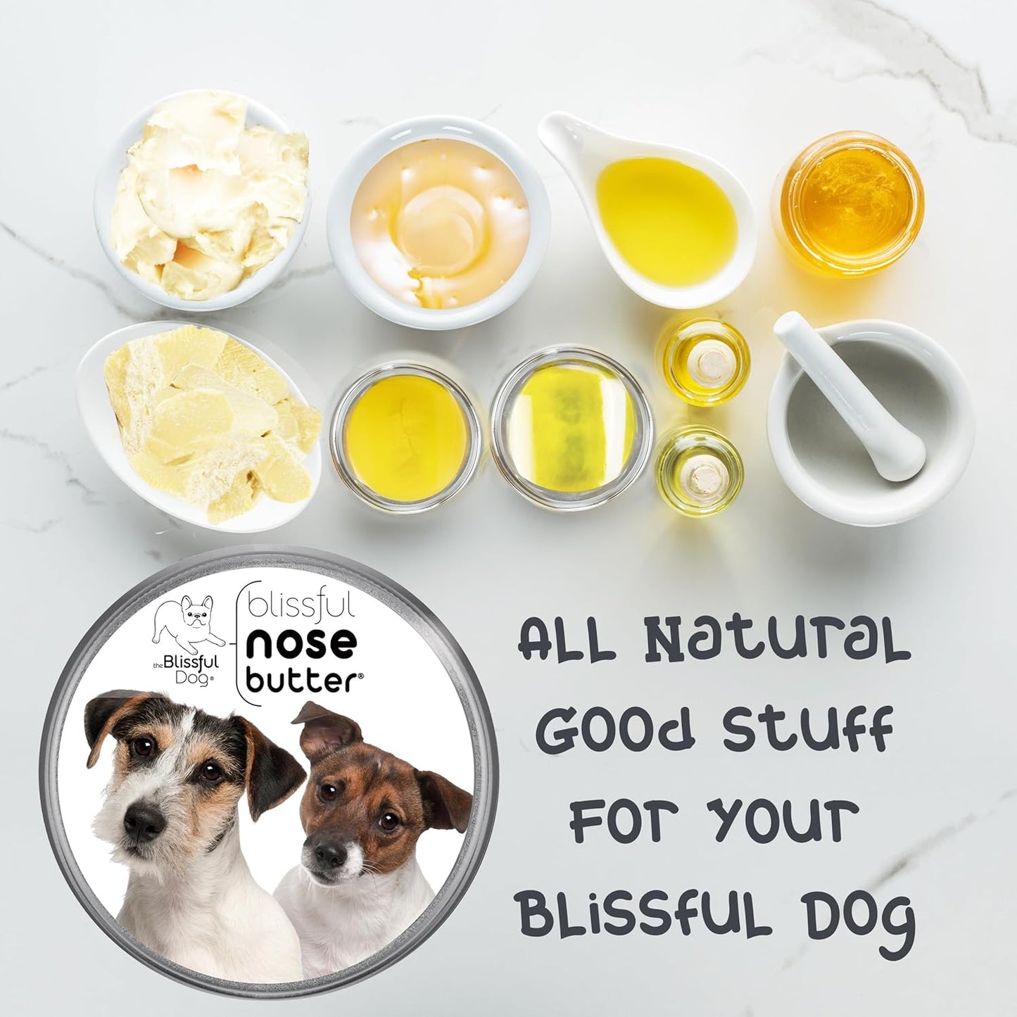 The Blissful Dog Jack Russell Terrier Unscented Nose Butter - Dog Nose Butter, 8 Ounce