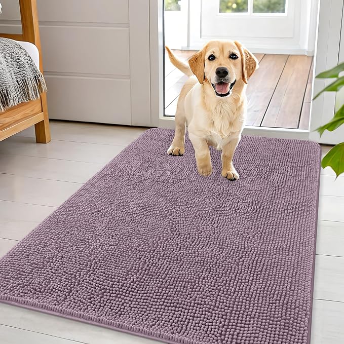 OLANLY Dog Door Mat for Muddy Paws 44x32, Absorbs Moisture and Dirt, Absorbent