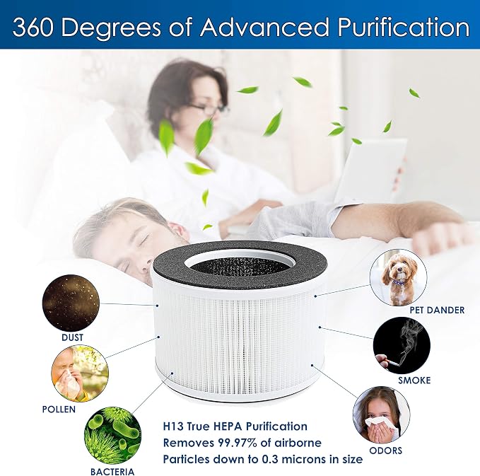Flintar True HEPA Replacement Filter, Compatible