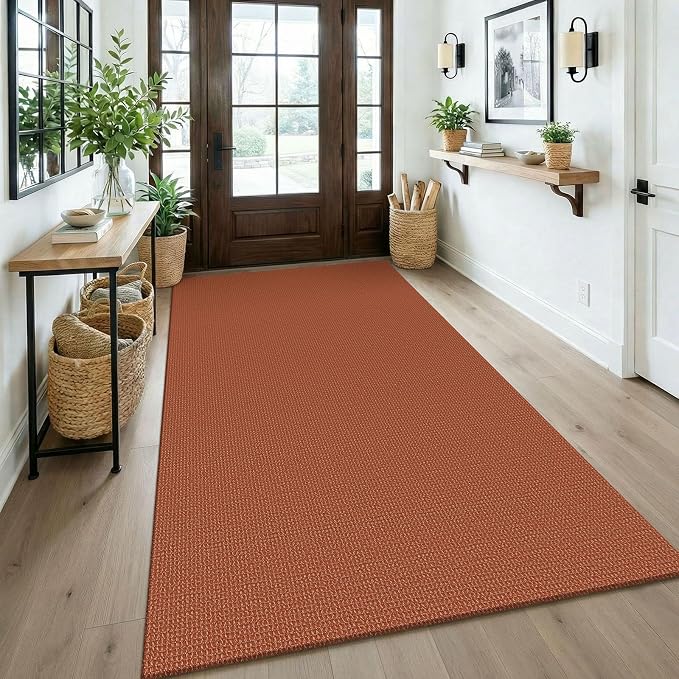KOZYFLY Washable 4x6 Entry Woven Area Rug, Braided Throw Rugs